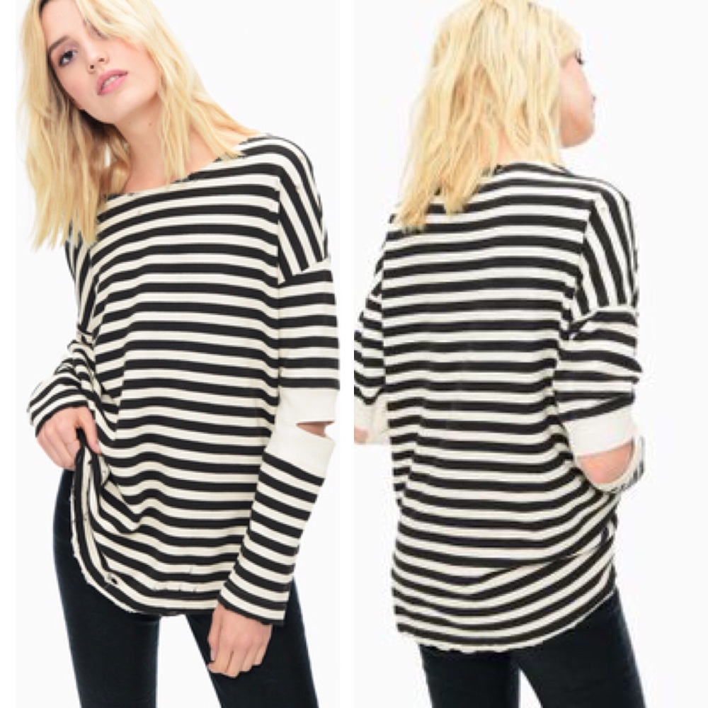 Splendid West Village Stripe Cut Out Tunic Sz S